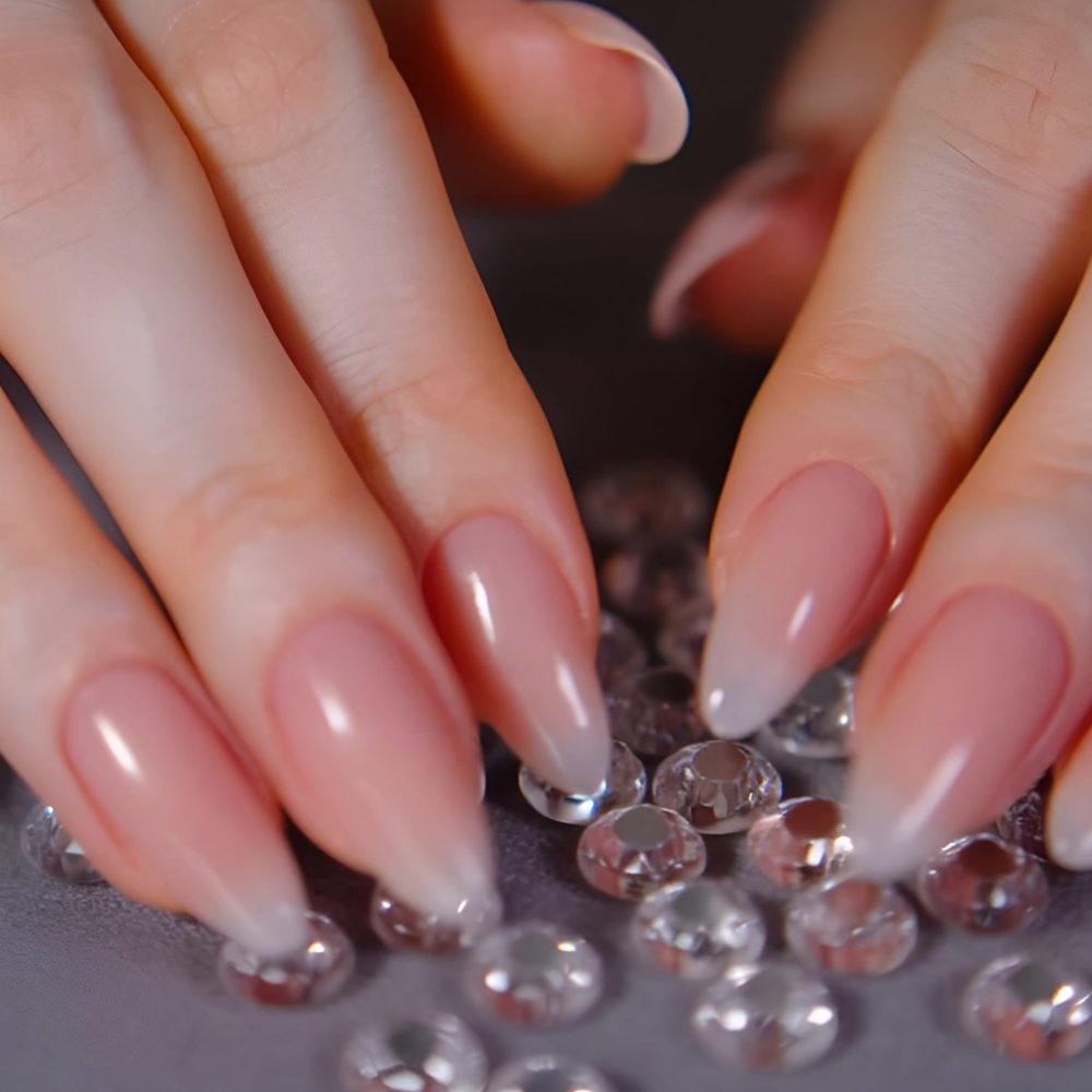 Almond gel nails